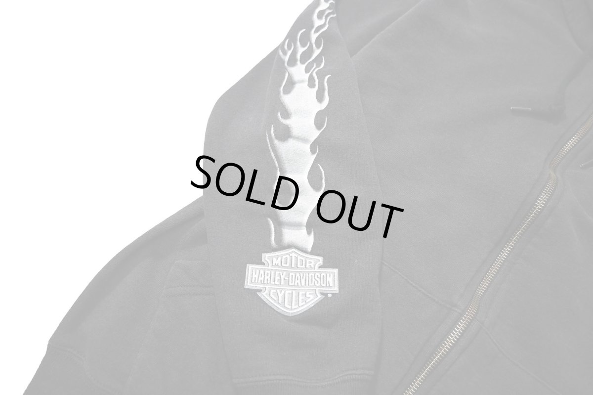 画像5: 90-00s Used Harley-Davidson Zip Sweat Hoodie made in UK (5)