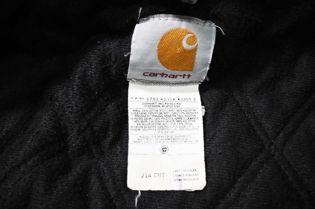 画像6: 03' Used Carhartt Quilted Flannel Lined Santa Fe Jacket Chestnut (6)