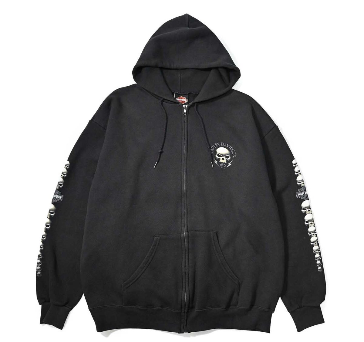 画像1: 00s Used Harley-Davidson Zip Sweat Hoodie (1)