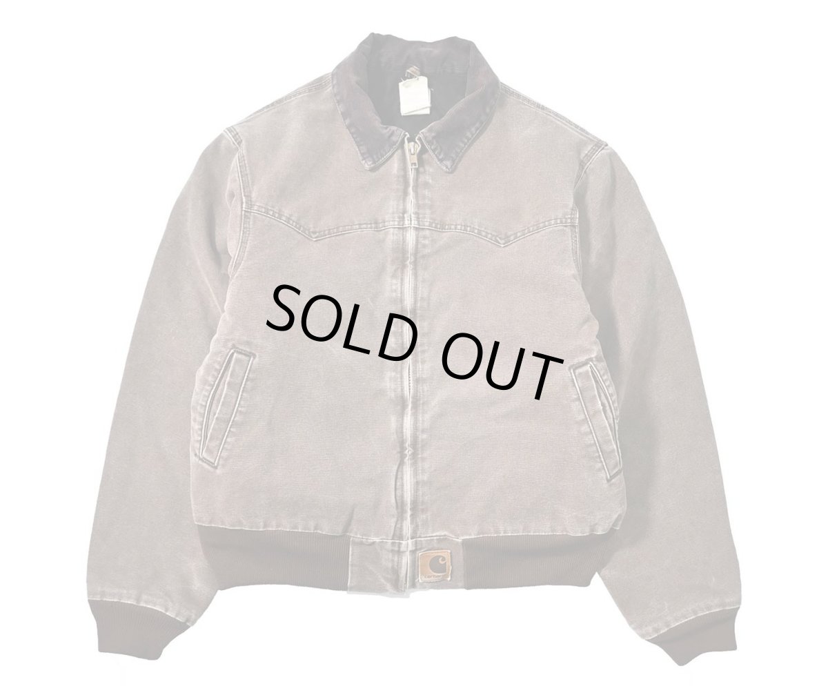 画像1: 03' Used Carhartt Quilted Flannel Lined Santa Fe Jacket Chestnut (1)