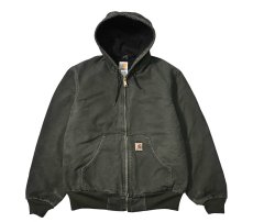 画像1: 09' Used Carhartt Duck Thermal Lined Active Jacket Moss (1)