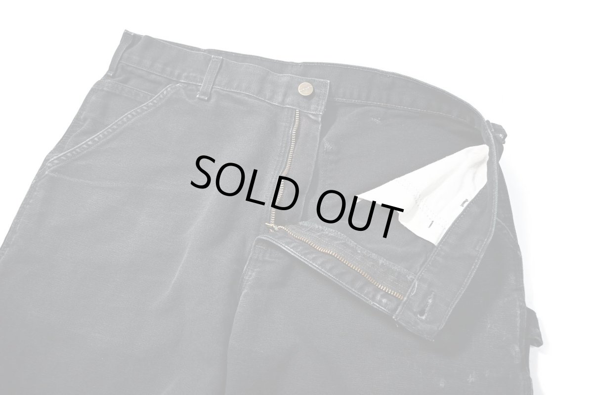 画像5: 16' Used Carhartt Duck Carpenter Pants Black カーハート (5)
