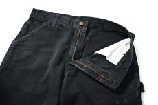 画像5: 16' Used Carhartt Duck Carpenter Pants Black カーハート (5)