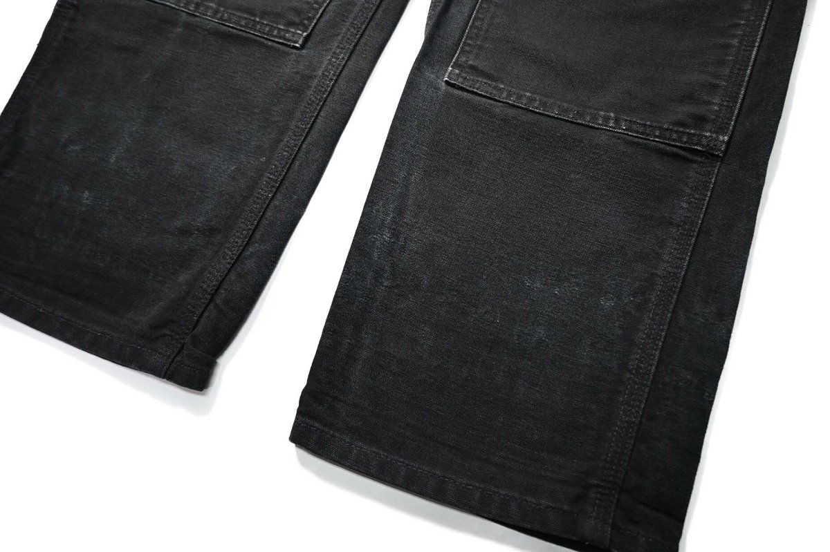 画像3: 19' Used Carhartt Duck Double Knee Carpenter Pants Black made in USA カーハート (3)