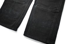 画像3: 19' Used Carhartt Duck Double Knee Carpenter Pants Black made in USA カーハート (3)