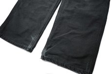 画像3: 05' Used Carhartt Flannel Lined Duck Carpenter Pants Black カーハート (3)