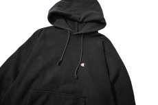 画像2: 90s Used Champion Reverse Weave Sweat Hoodie Black (2)