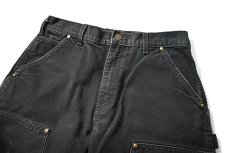 画像2: 19' Used Carhartt Duck Double Knee Carpenter Pants Black made in USA カーハート (2)