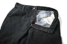 画像6: 05' Used Carhartt Flannel Lined Duck Carpenter Pants Black カーハート (6)
