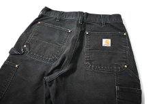 画像5: 19' Used Carhartt Duck Double Knee Carpenter Pants Black made in USA カーハート (5)