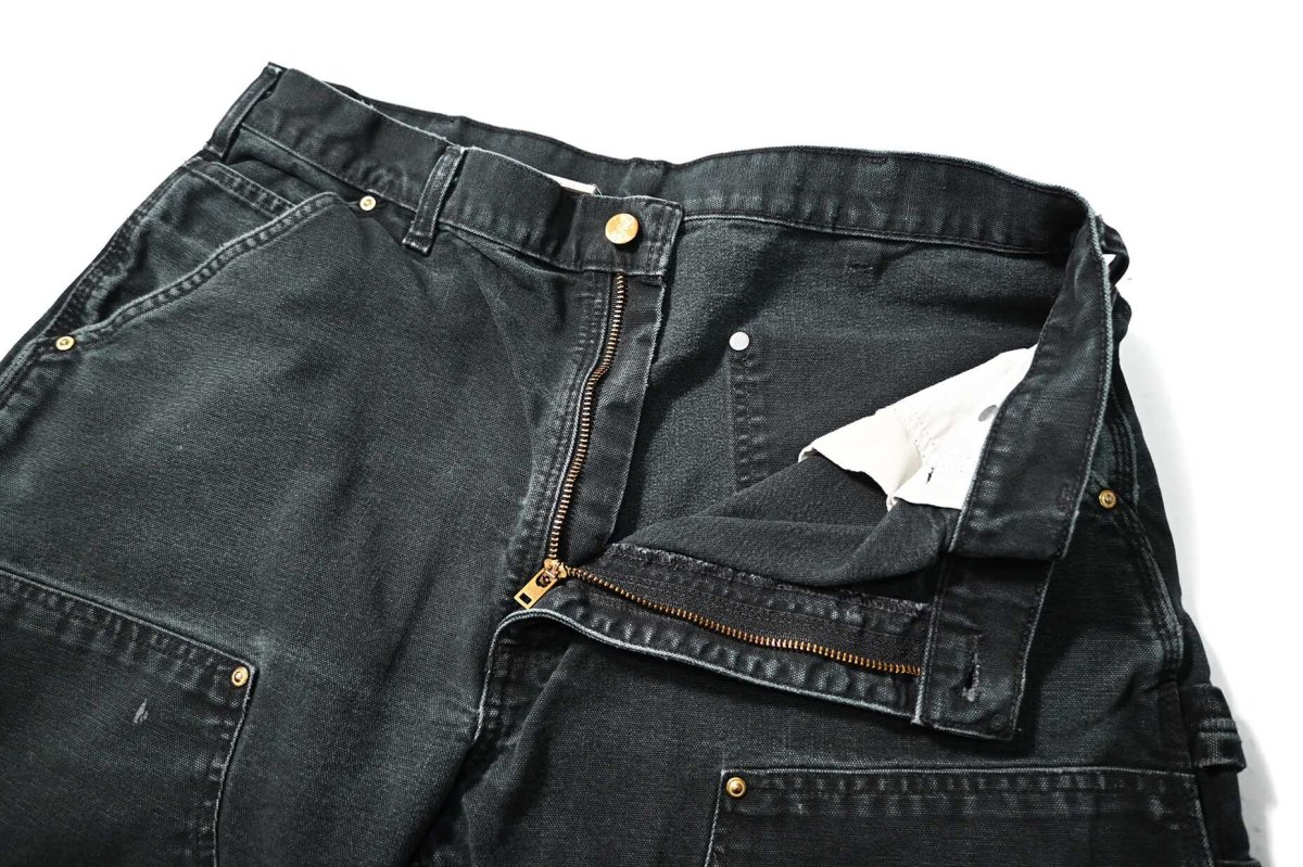 画像6: 08' Used Carhartt Duck Double Knee Carpenter Pants Black カーハート (6)