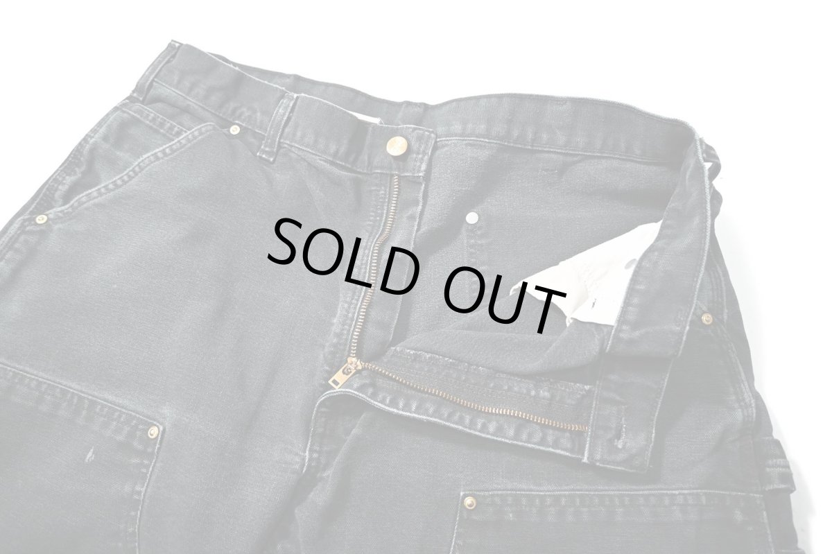 画像6: 08' Used Carhartt Duck Double Knee Carpenter Pants Black カーハート (6)