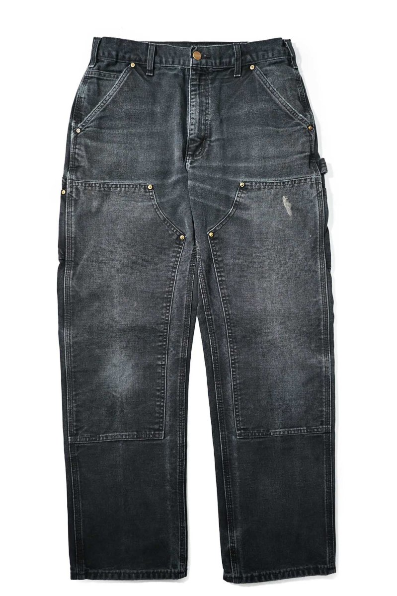 画像1: 00-10s Used Carhartt Duck Double Knee Carpenter Pants Black made in USA カーハート (1)