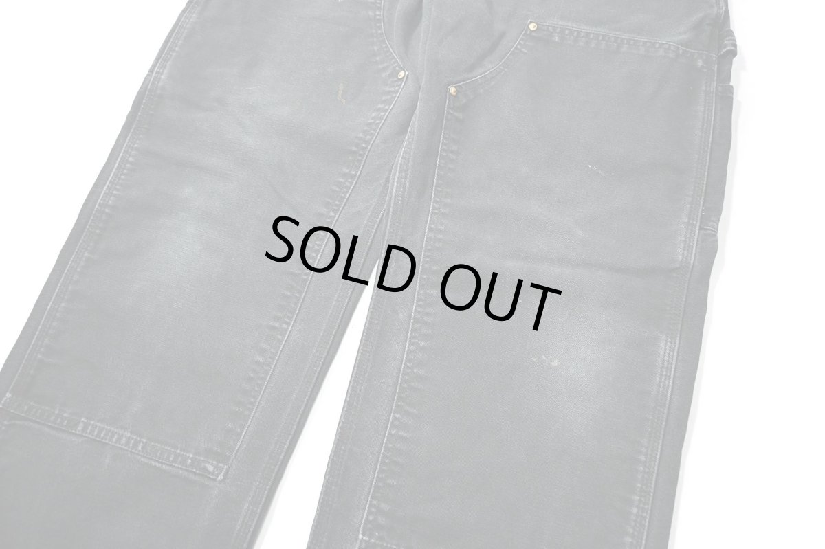 画像4: 08' Used Carhartt Duck Double Knee Carpenter Pants Black カーハート (4)
