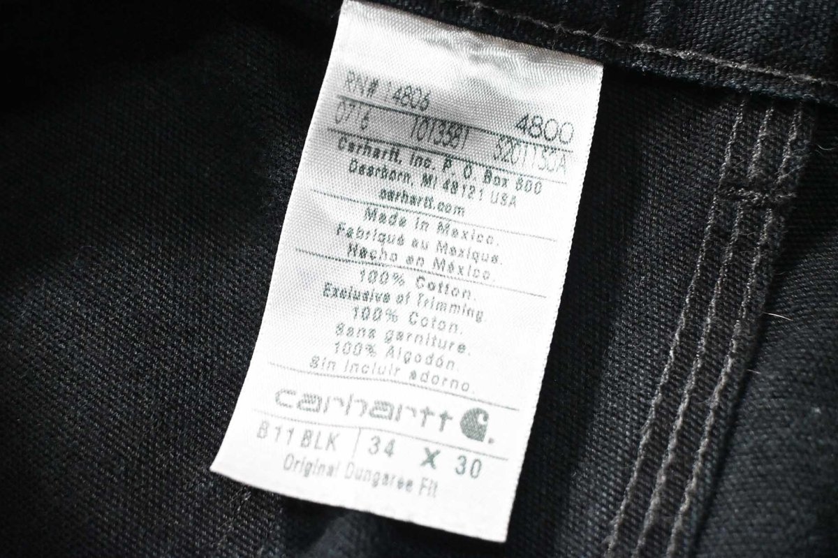 画像6: 16' Used Carhartt Duck Carpenter Pants Black カーハート (6)