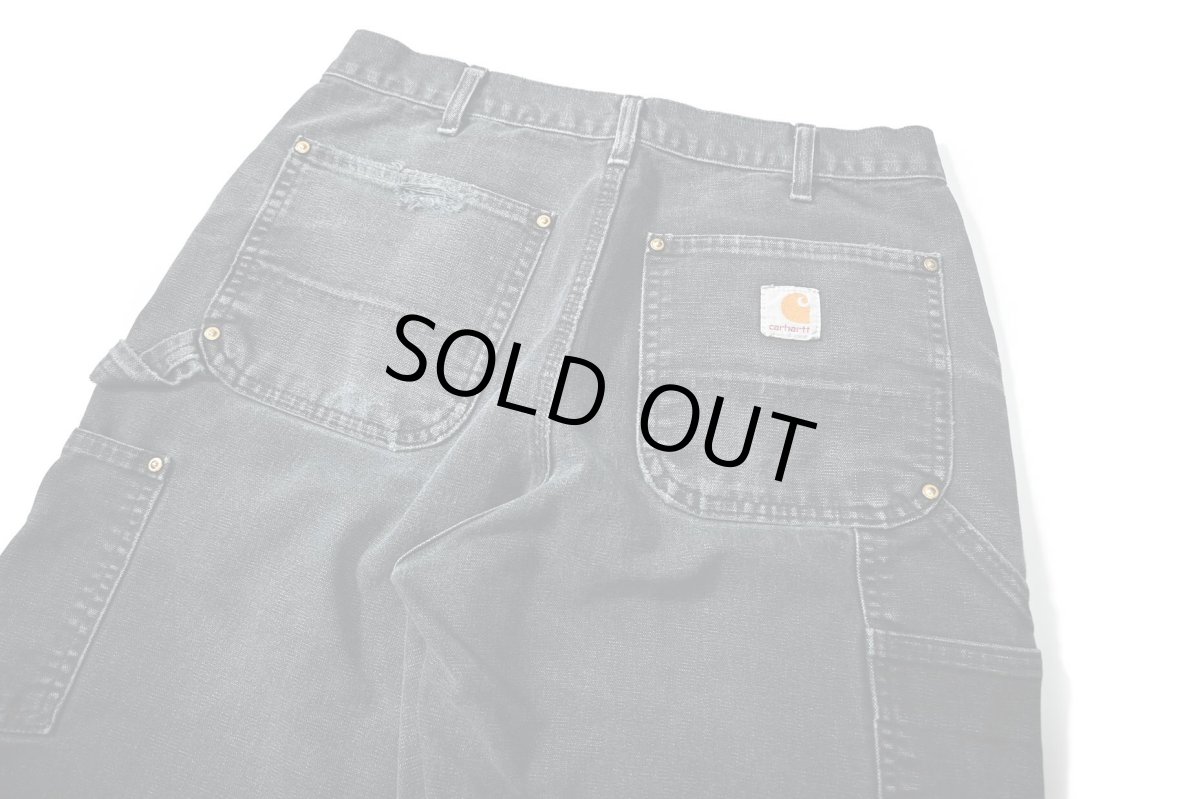画像5: 00-10s Used Carhartt Duck Double Knee Carpenter Pants Black made in USA カーハート (5)