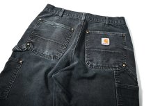 画像5: 00-10s Used Carhartt Duck Double Knee Carpenter Pants Black made in USA カーハート (5)