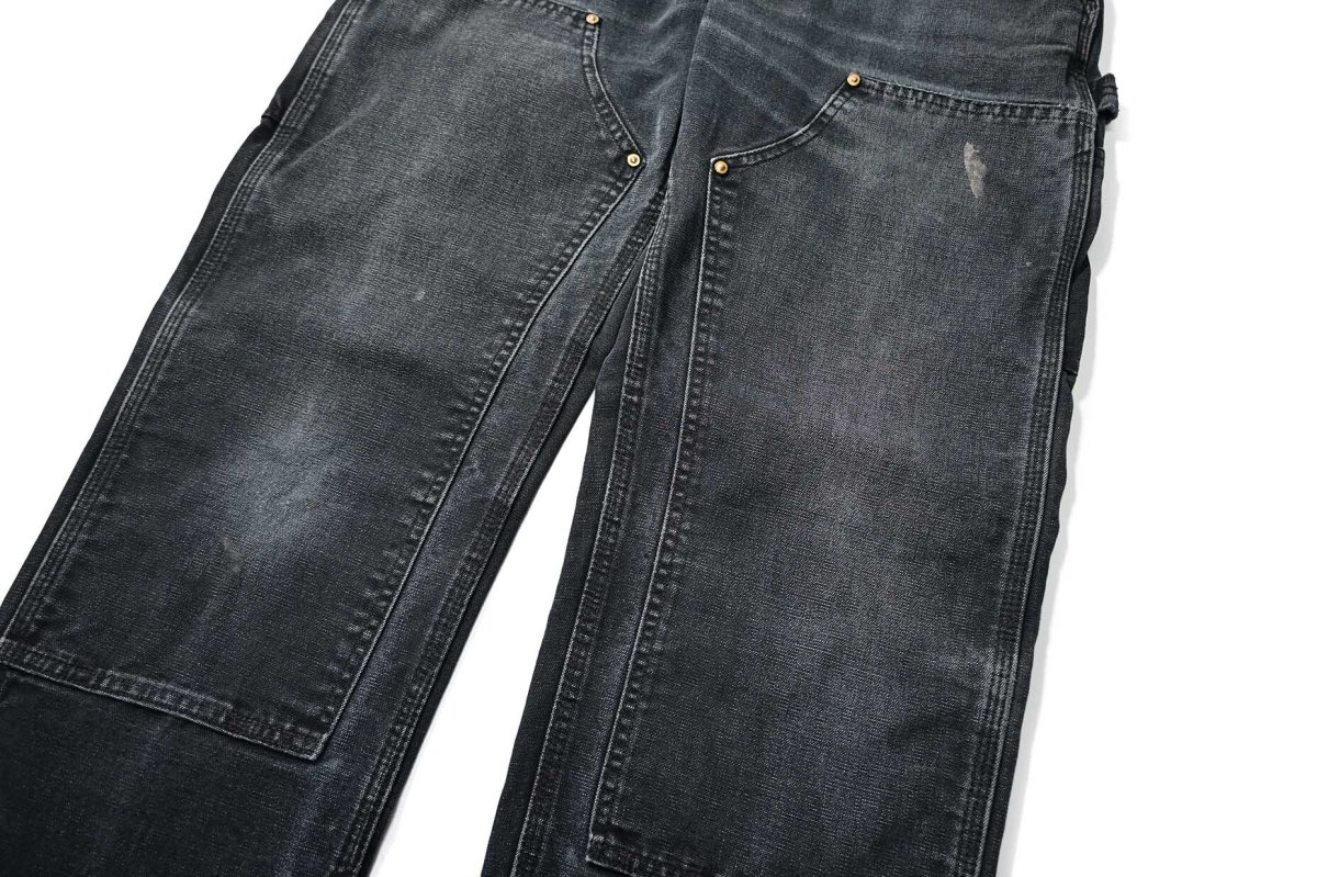 画像4: 00-10s Used Carhartt Duck Double Knee Carpenter Pants Black made in USA カーハート (4)