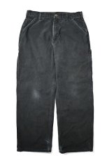 画像1: 05' Used Carhartt Flannel Lined Duck Carpenter Pants Black カーハート (1)