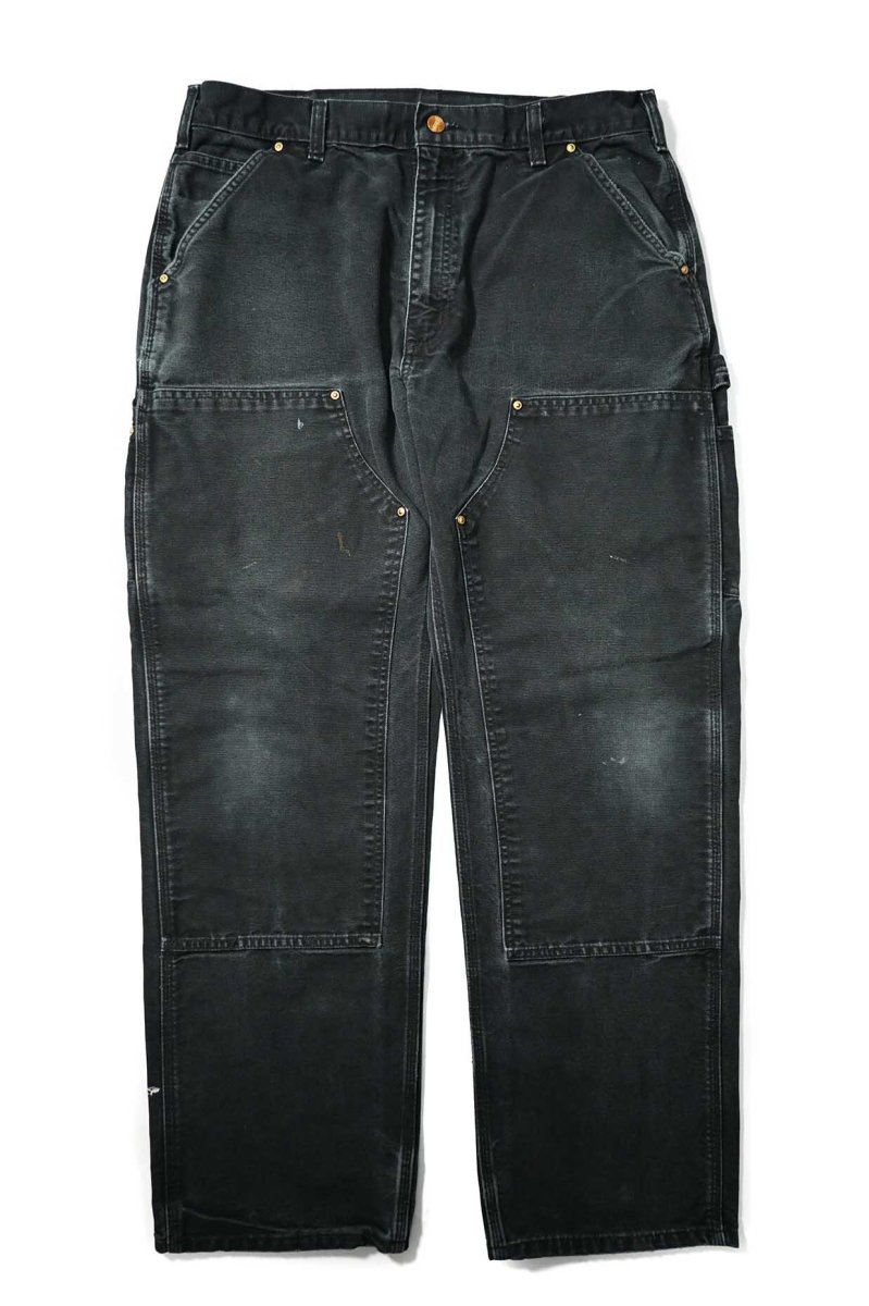 画像1: 08' Used Carhartt Duck Double Knee Carpenter Pants Black カーハート (1)