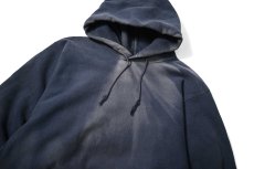 画像2: 90s Used Champion Reverse Weave Sweat Hoodie Navy 目無し (2)