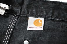 画像7: 19' Used Carhartt Duck Double Knee Carpenter Pants Black made in USA カーハート (7)