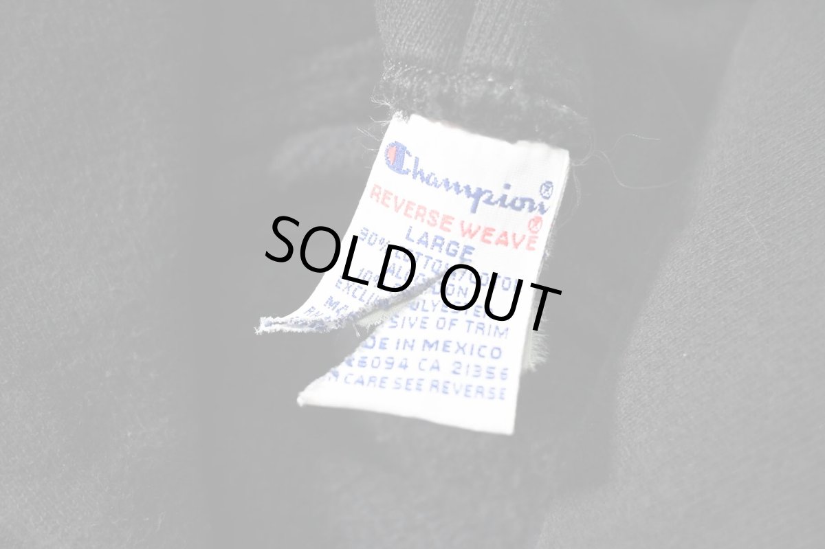 画像4: 90s Used Champion Reverse Weave Sweat Hoodie Black (4)