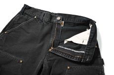 画像6: 19' Used Carhartt Duck Double Knee Carpenter Pants Black made in USA カーハート (6)