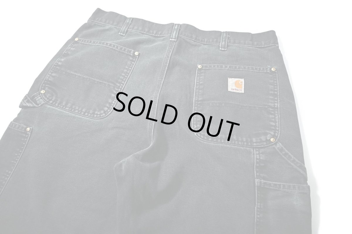 画像5: 08' Used Carhartt Duck Double Knee Carpenter Pants Black カーハート (5)