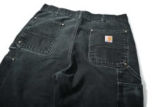 画像5: 08' Used Carhartt Duck Double Knee Carpenter Pants Black カーハート (5)