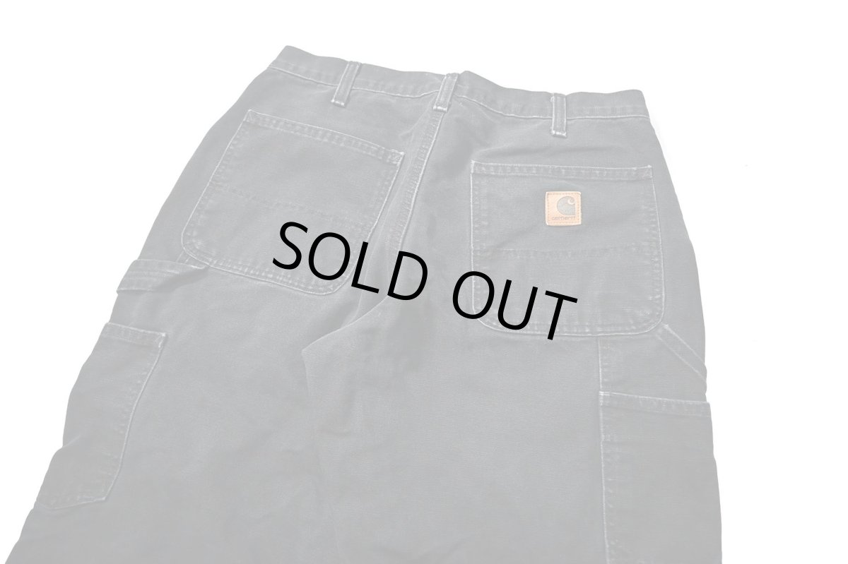 画像5: 05' Used Carhartt Flannel Lined Duck Carpenter Pants Black カーハート (5)