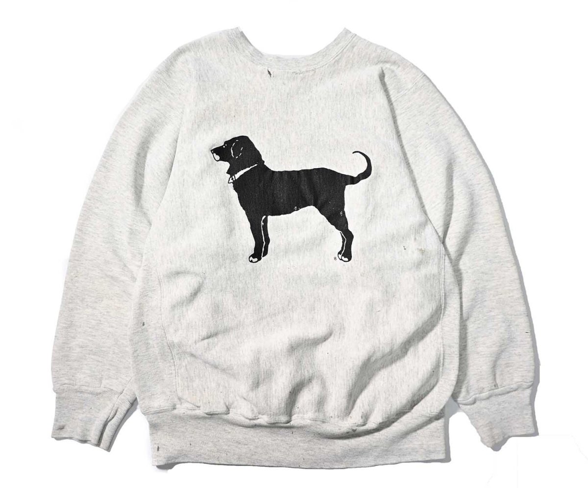 画像1: Used The Black Dog Sweat Shirt Ash made in USA (1)