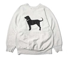 画像1: Used The Black Dog Sweat Shirt Ash made in USA (1)