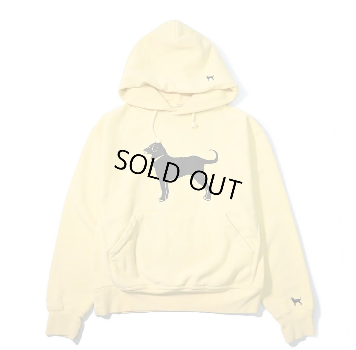 画像1: Used The Black Dog Sweat Hoodie Yellow (1)