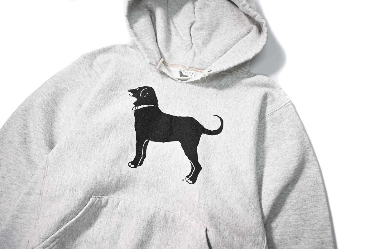 画像2: Used The Black Dog Sweat Hoodie Ash made in USA (2)