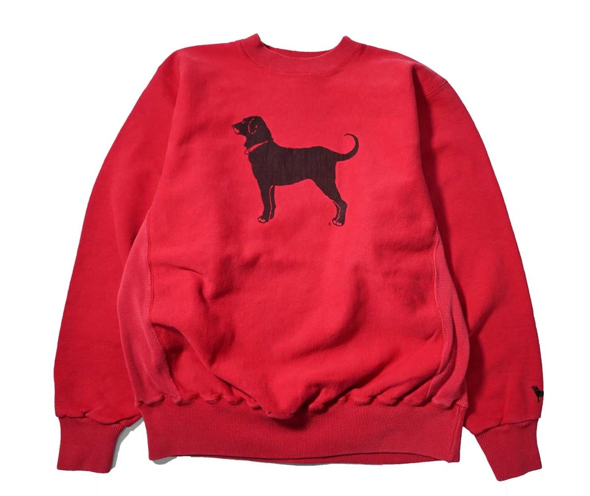 画像1: Used The Black Dog Sweat Shirt Red made in USA (1)