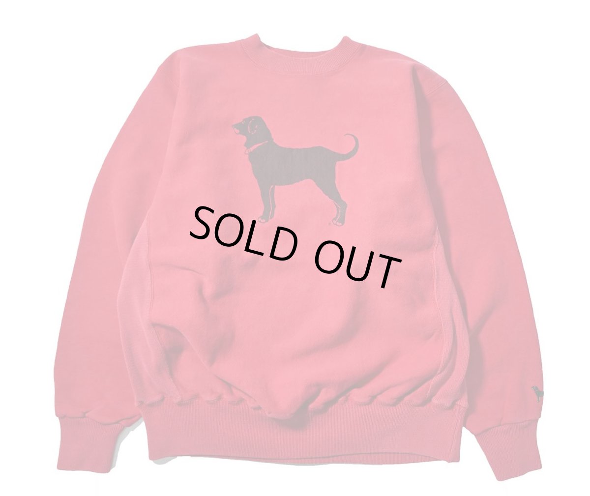 画像1: Used The Black Dog Sweat Shirt Red made in USA (1)