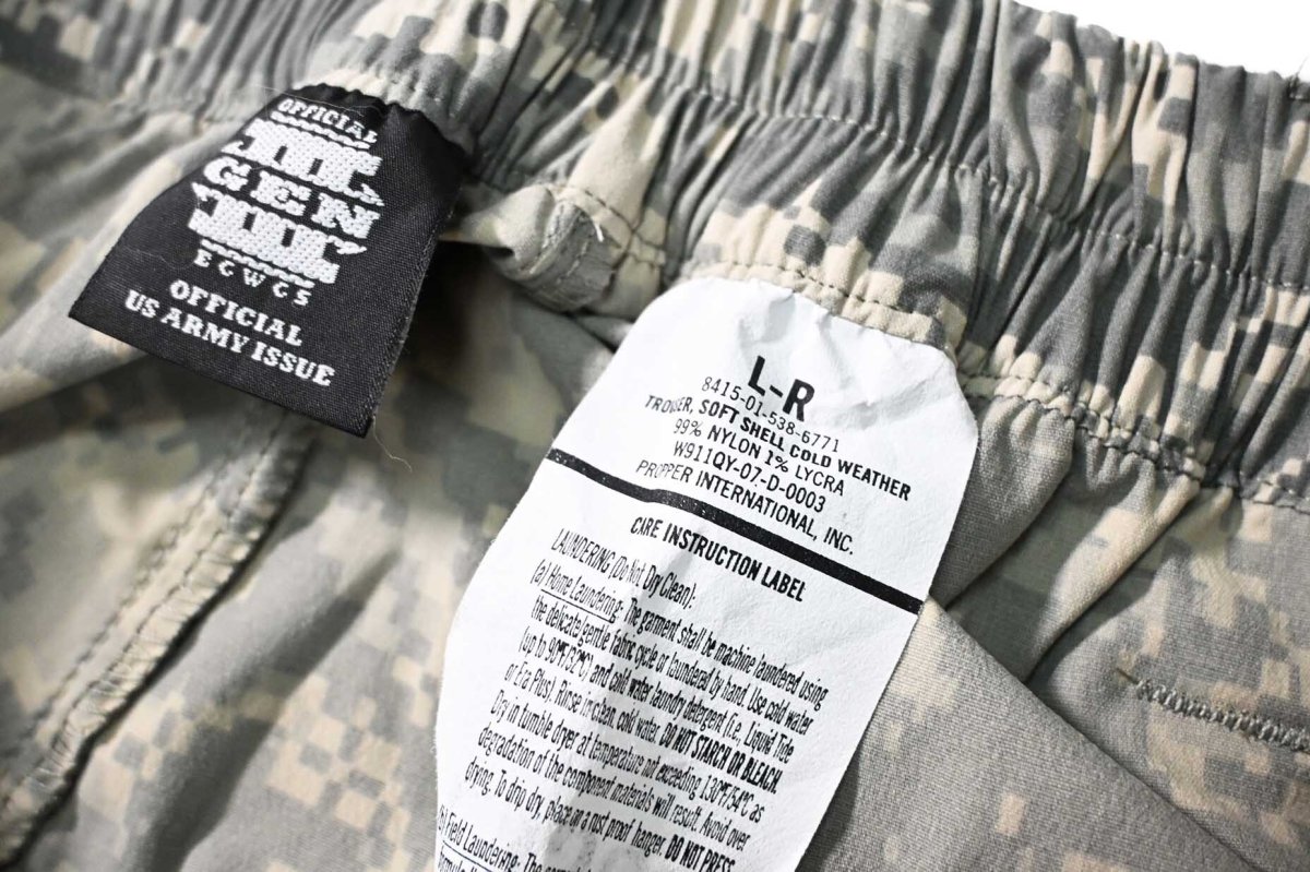 画像9: 07' Deadstock Us Army ECWCS Level5 Gen3 ACU Soft Shell Cold Weather Trouser (9)