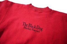 画像5: Used The Black Dog Sweat Shirt Red made in USA (5)