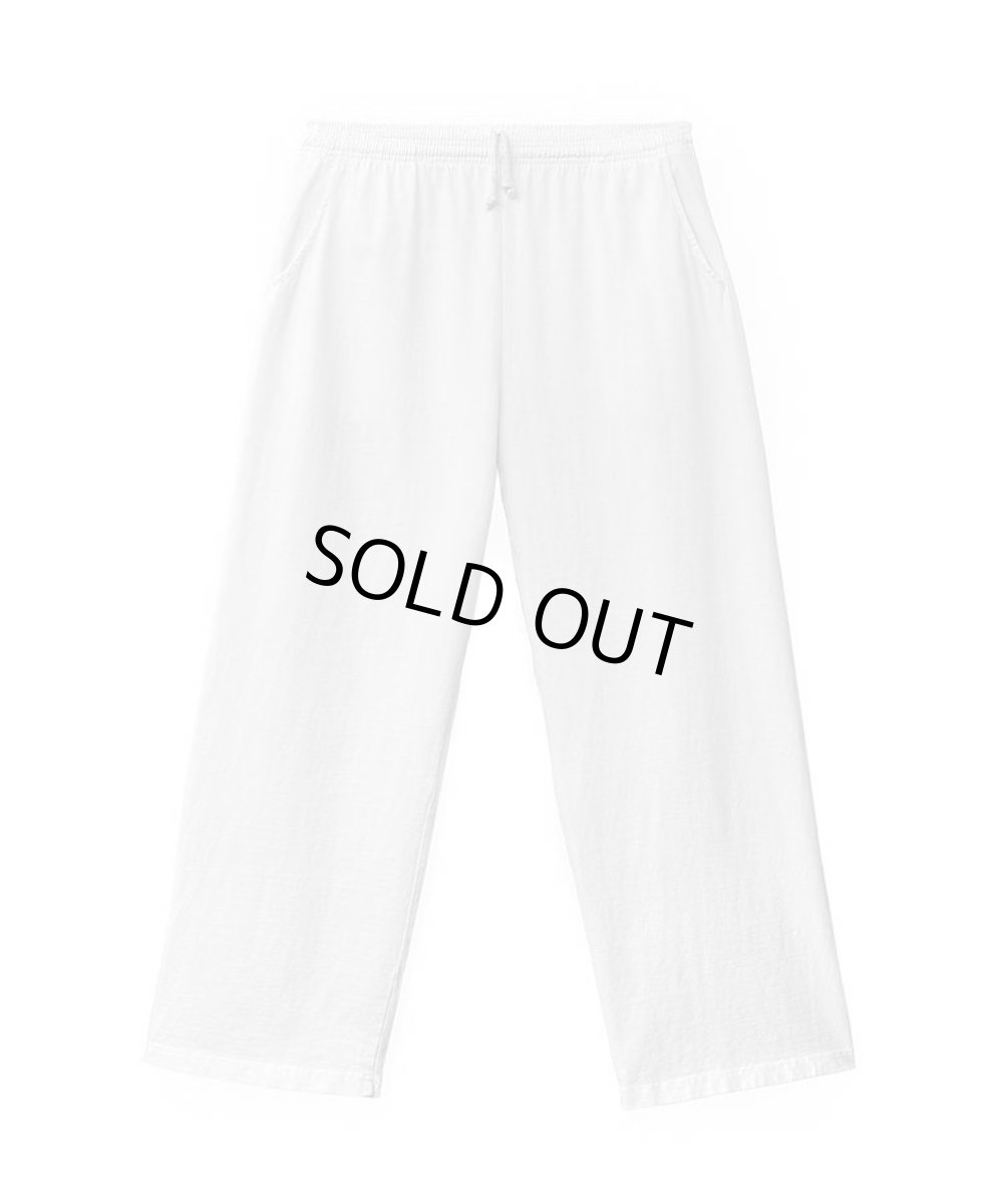 画像1: Los Angeles Apparel 8.5oz Wide Leg Jersey Pants White ロサンゼルス アパレル (1)
