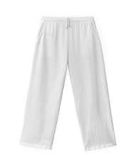 画像1: Los Angeles Apparel 8.5oz Wide Leg Jersey Pants White ロサンゼルス アパレル (1)