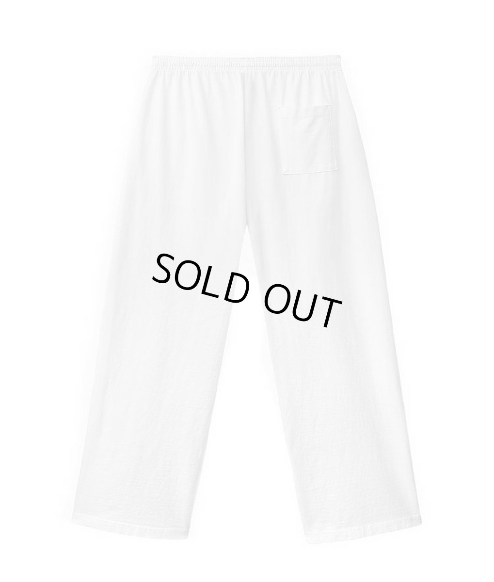 画像2: Los Angeles Apparel 8.5oz Wide Leg Jersey Pants White ロサンゼルス アパレル (2)