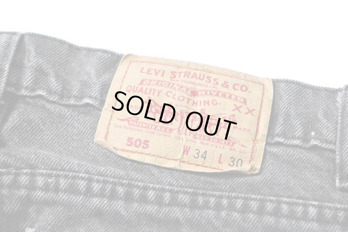 画像5: 91' Used Levi's 505 Denim Pants Black made in USA リーバイス (5)