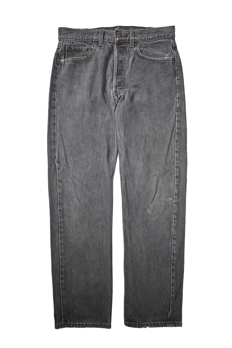 画像1: 90' Used Levi's 501 Denim Pants Black made in USA リーバイス 先染め (1)