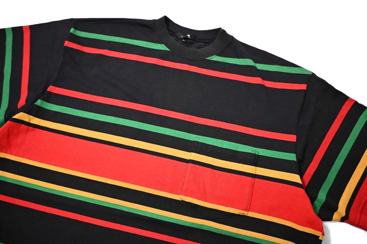 画像2: 80-90s Used Stussy Border Pocket Tee made in USA (2)