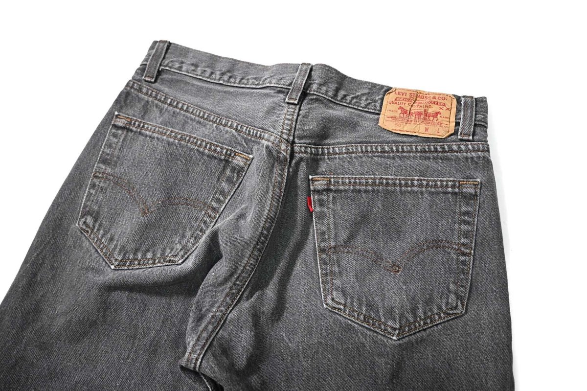 画像4: 90' Used Levi's 501 Denim Pants Black made in USA リーバイス 先染め (4)