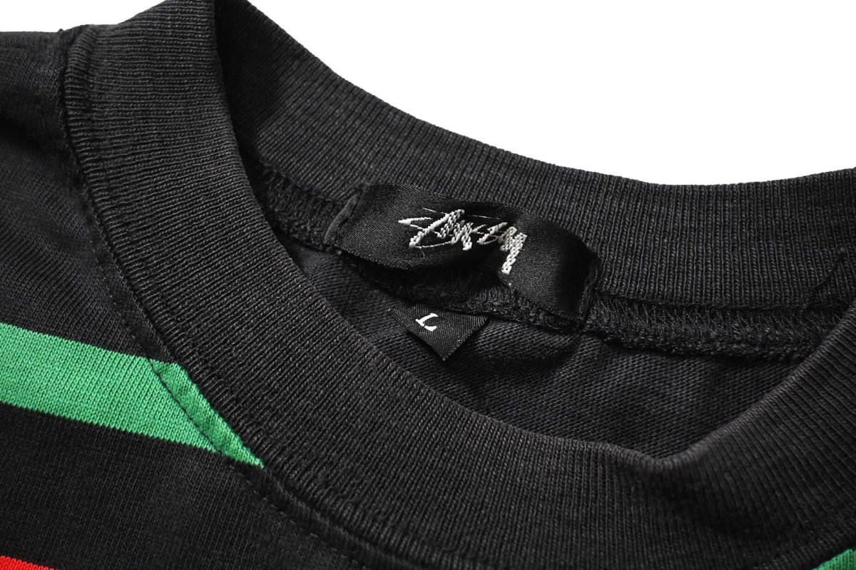 画像4: 80-90s Used Stussy Border Pocket Tee made in USA (4)