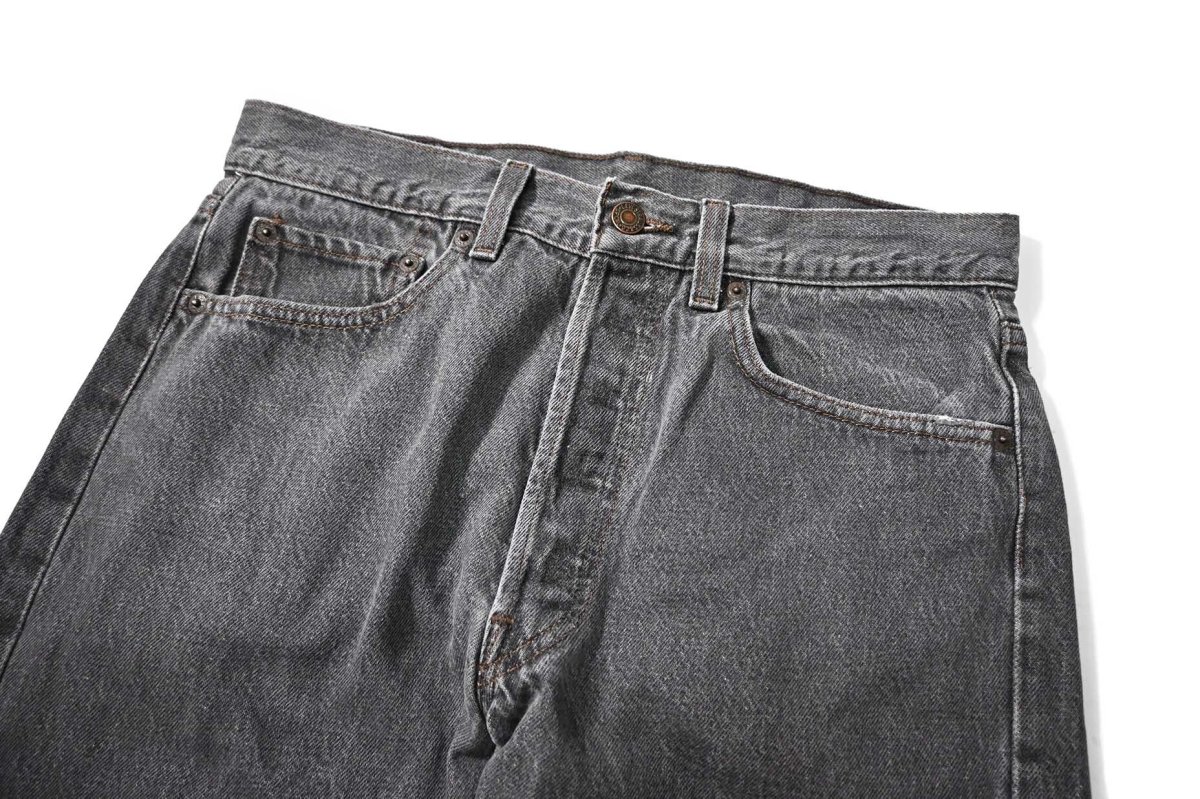 画像2: 90' Used Levi's 501 Denim Pants Black made in USA リーバイス 先染め (2)