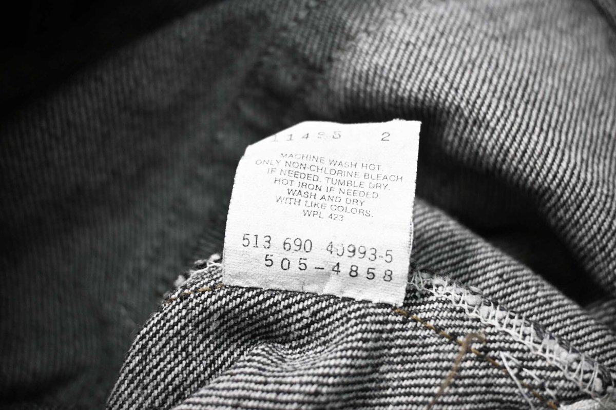 画像8: 90' Used Levi's 505 Denim Pants Black made in USA リーバイス 先染め (8)