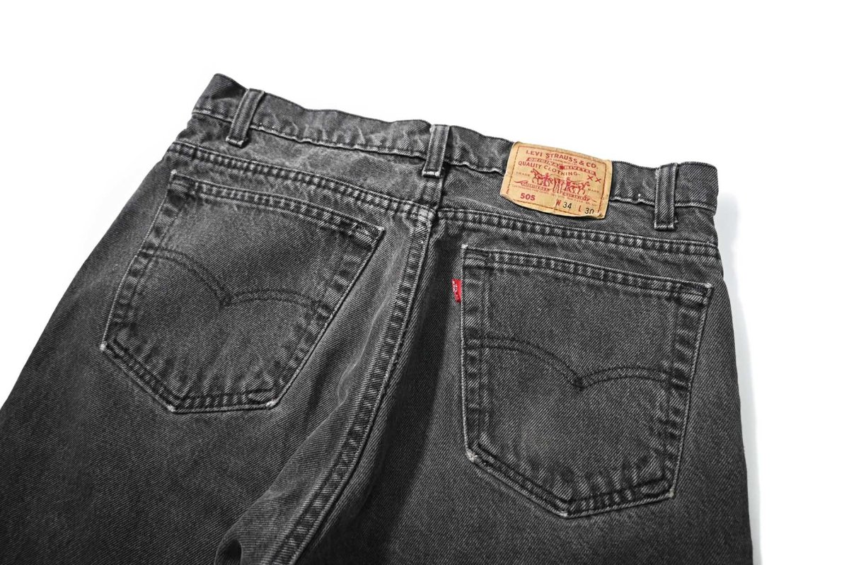 画像4: 91' Used Levi's 505 Denim Pants Black made in USA リーバイス (4)